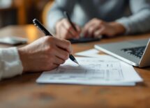 Coppia che discute strategie finanziarie insieme